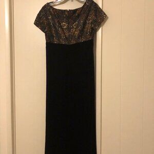 Vintage Kay Unger Evening Gown - Beaded & Velvet - Size 12